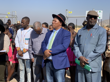 Parliamentarians’ complete site visits to EIF funded projects in Kunene Region.